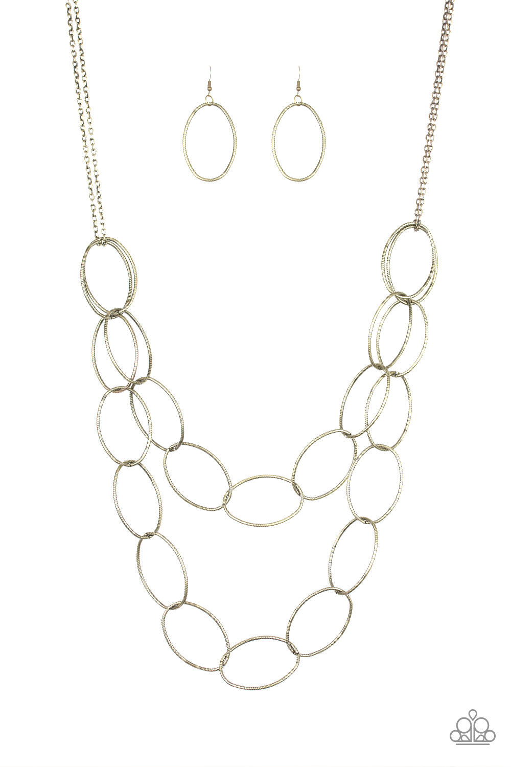Paparazzi Necklaces - Move On OVAL! - Brass