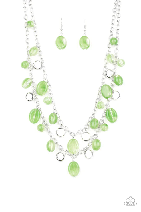 Paparazzi Necklaces - Rainbow Shine - Green