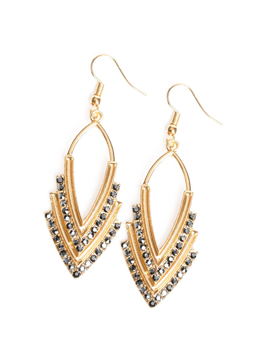 Paparazzi Earrings - Tour de Force - Gold