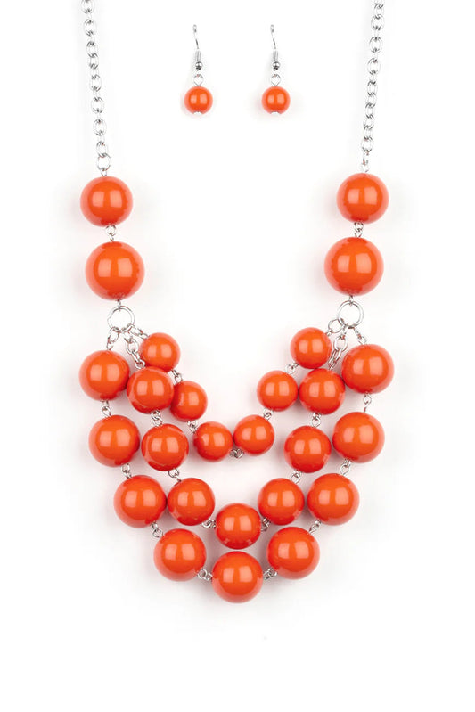 Paparazzi Necklaces - Miss Pop-You-larity - Orange - Fashion Fix