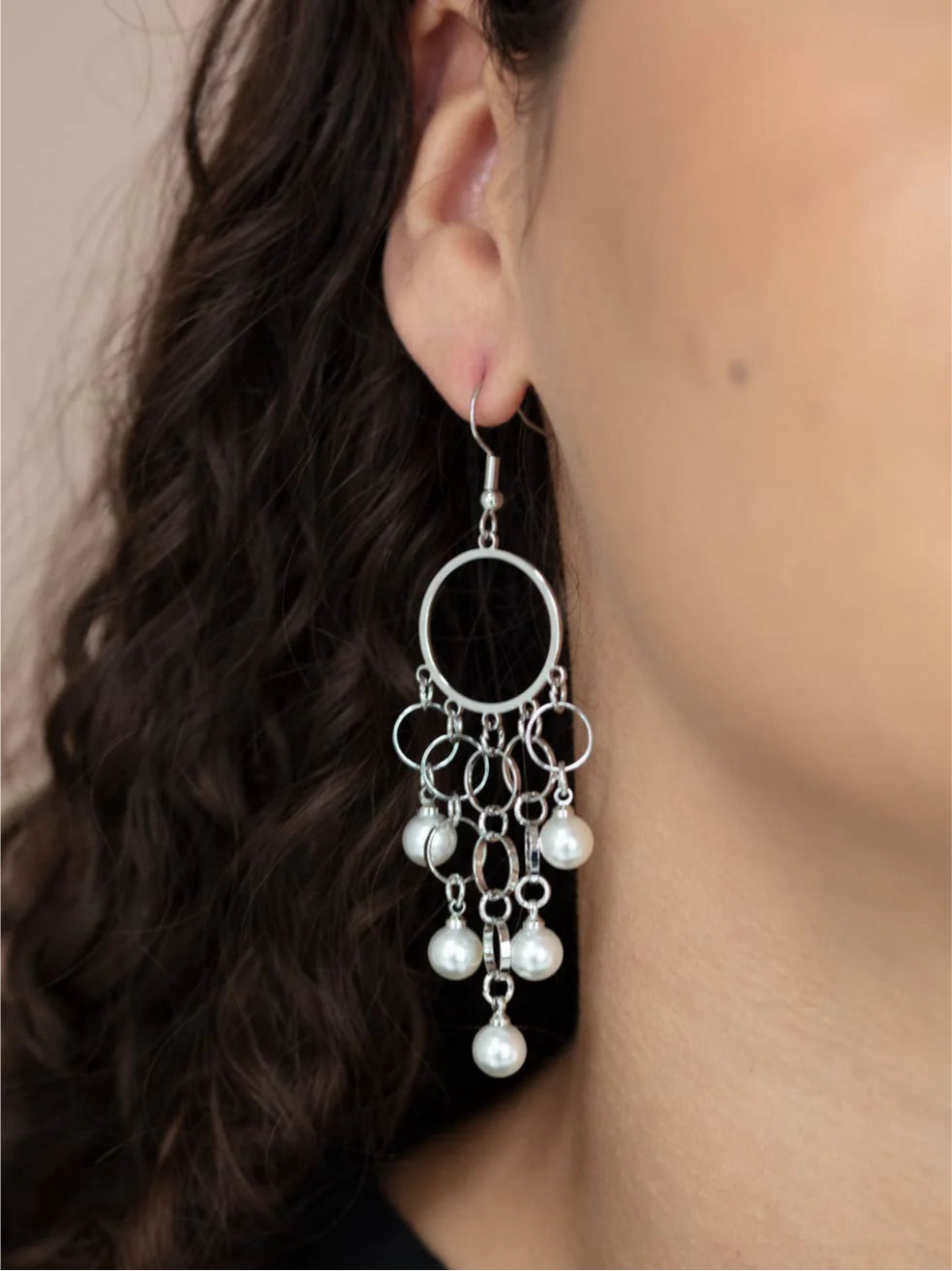 Paparazzi Earrings - When Life Gives You Pearls - White