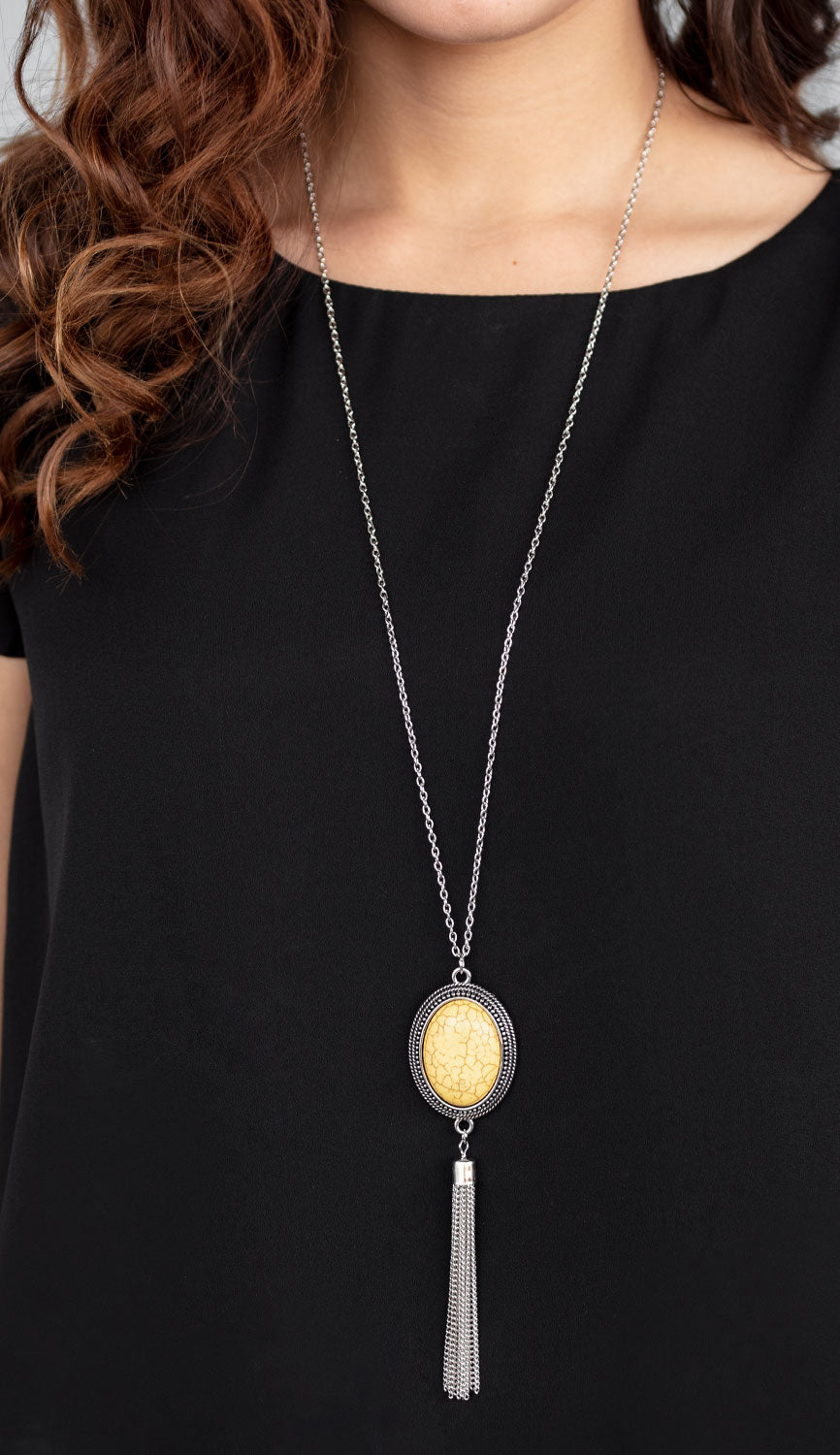 Paparazzi Necklaces - Nomadic Dramatics - Yellow