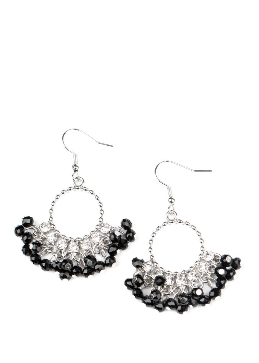 Paparazzi Earrings - Charmingly Cabaret - Black