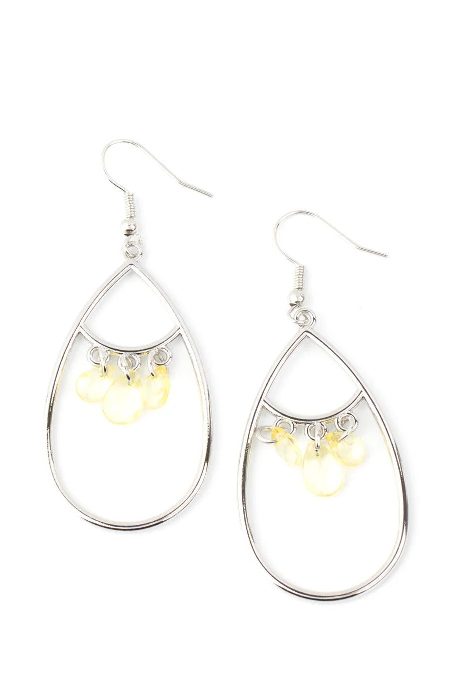 Paparazzi Earrings - Shimmer Advisory - Yellow