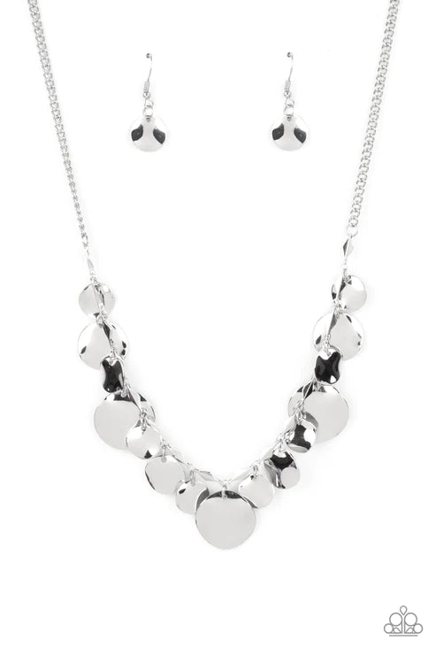 Paparazzi Necklaces - Glisten Closely - Silver