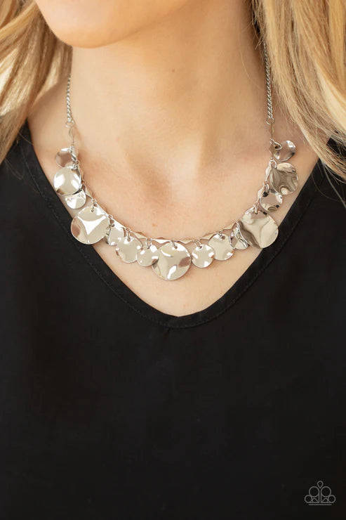 Paparazzi Necklaces - Glisten Closely - Silver