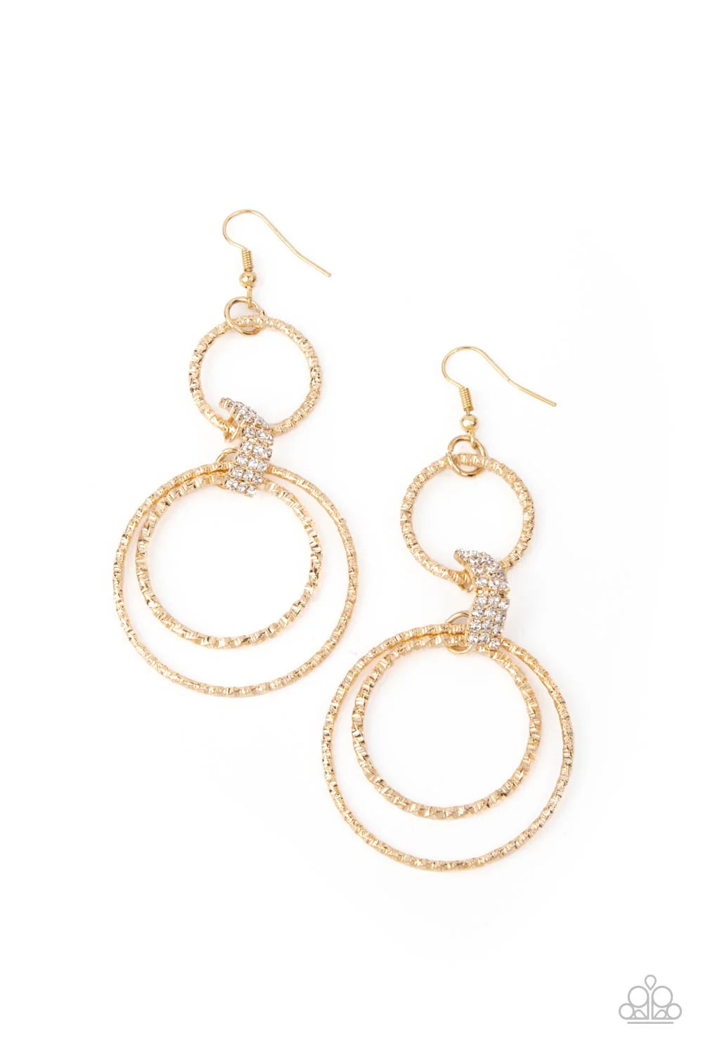 Paparazzi Earrings - Getting Hitched - Gold