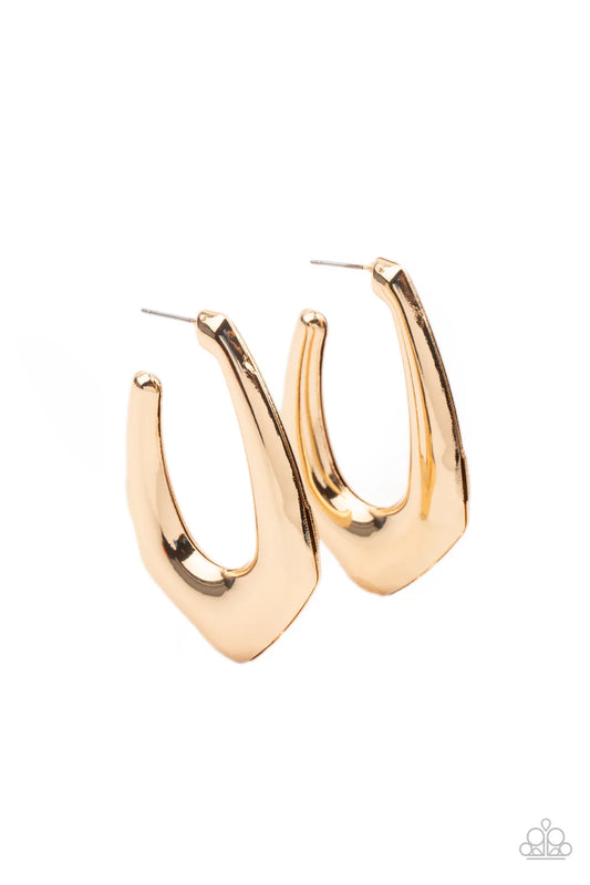 Paparazzi Earrings - Find Your Anchor - Gold