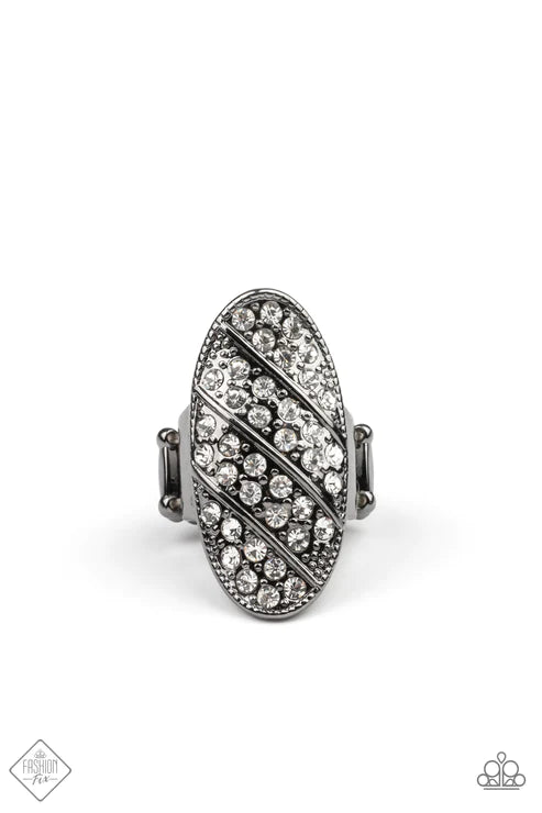 Paparazzi Rings - Galactic Glitz- Black - Fashion Fix May 2021 - Magnificent Musings