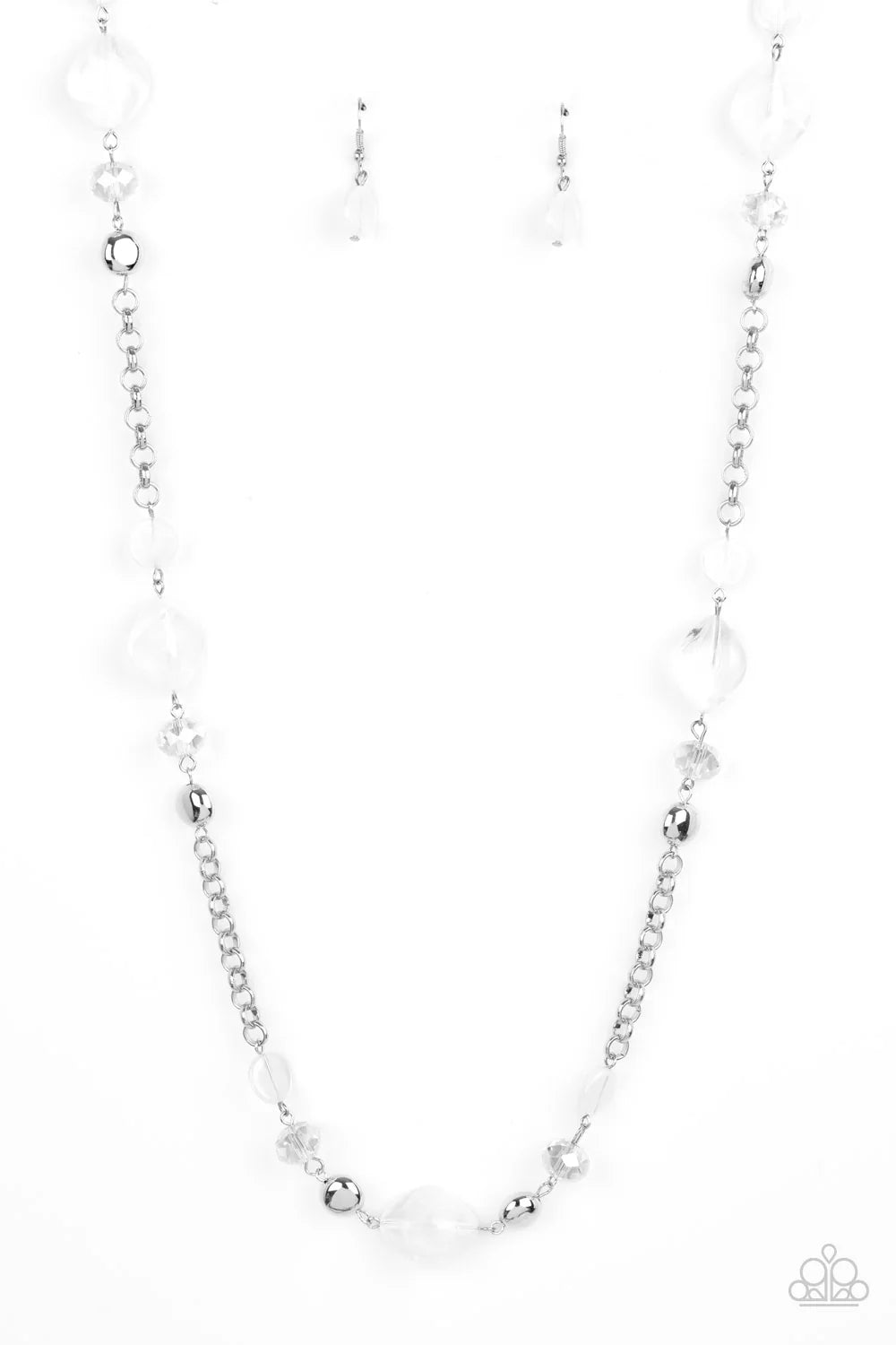 Paparazzi Necklaces - Light-Scattering Luminosity - White