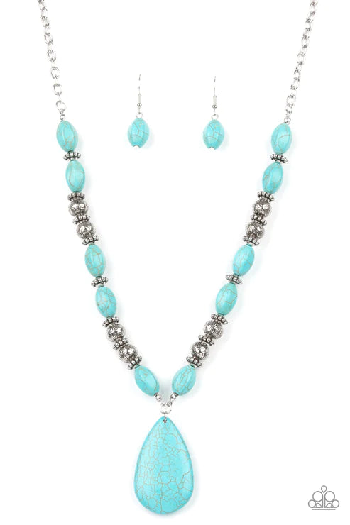 Paparazzi Necklaces - Blazing Saddles - Blue