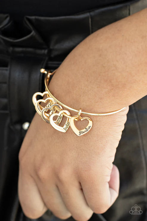 Paparazzi Bracelets - A Charmed Society - Gold