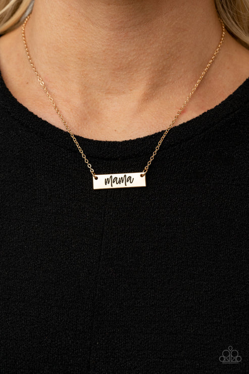 Paparazzi Necklaces - Blessed Mama - Gold