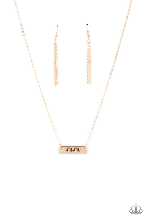 Paparazzi Necklaces - Blessed Mama - Gold