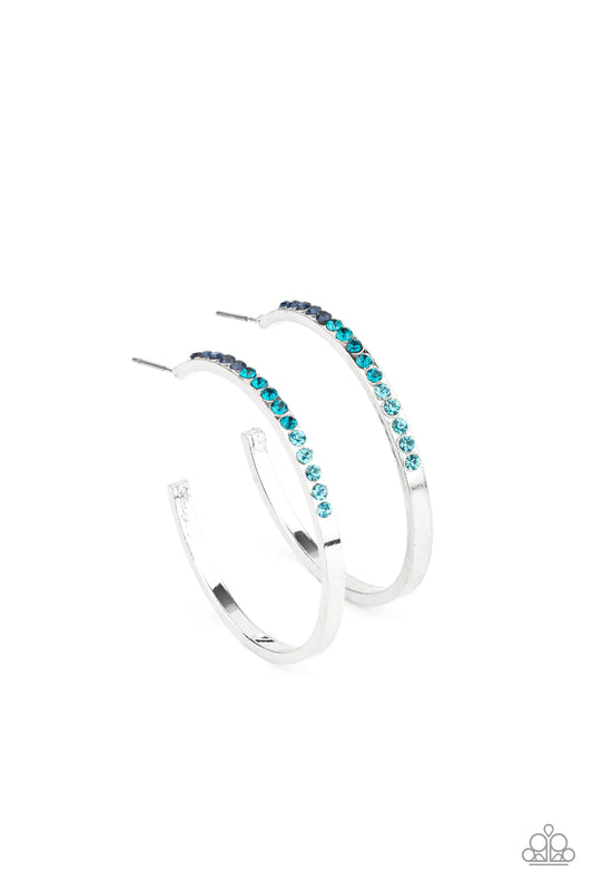 Paparazzi Earrings - Somewhere Over the Ombre - Blue