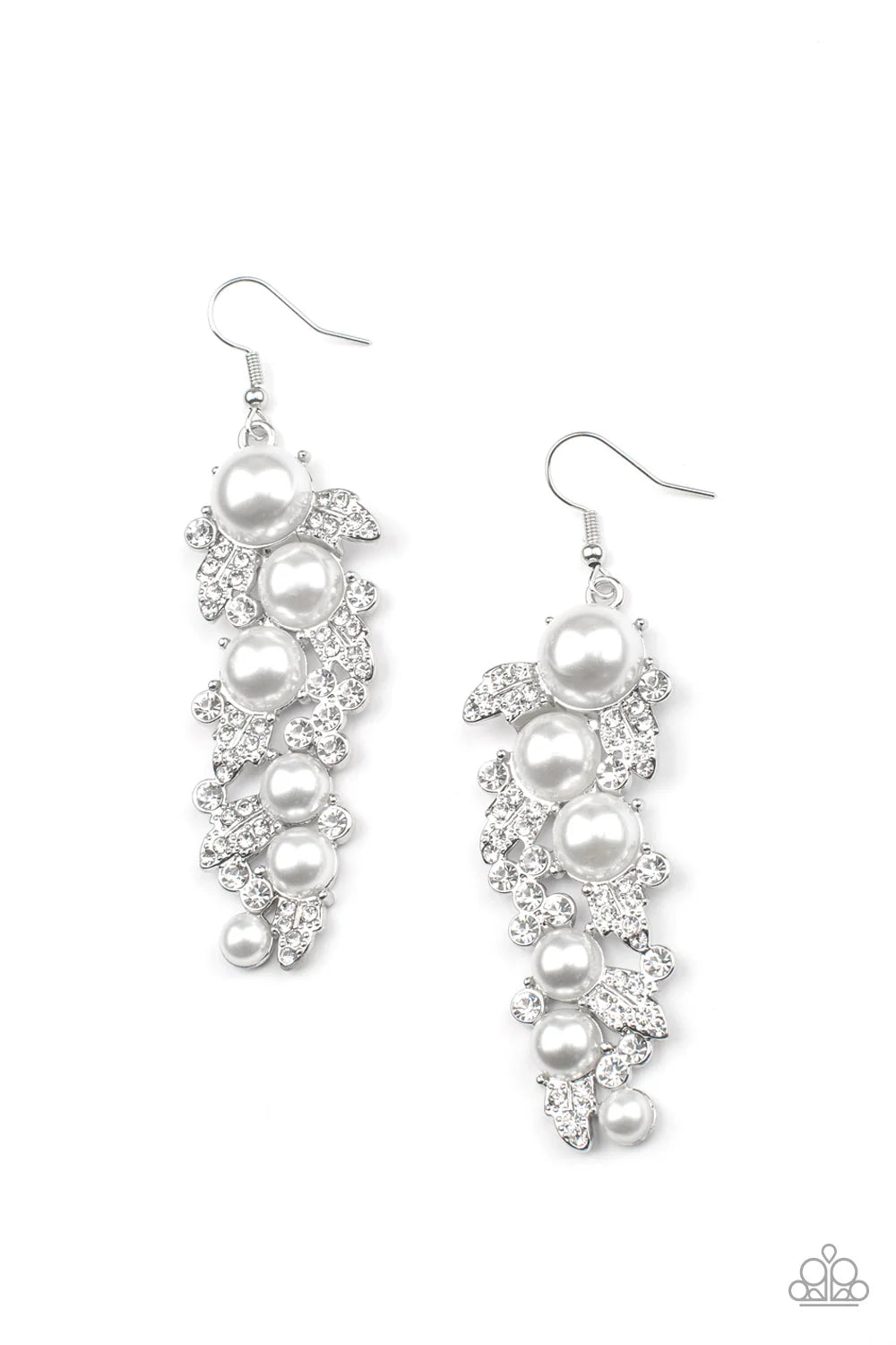 Paparazzi Earrings - The Party has Arrived - White