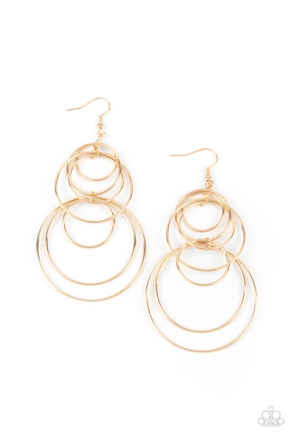 Paparazzi Earrings - I Feel Dizzy= - Gold - E2014A