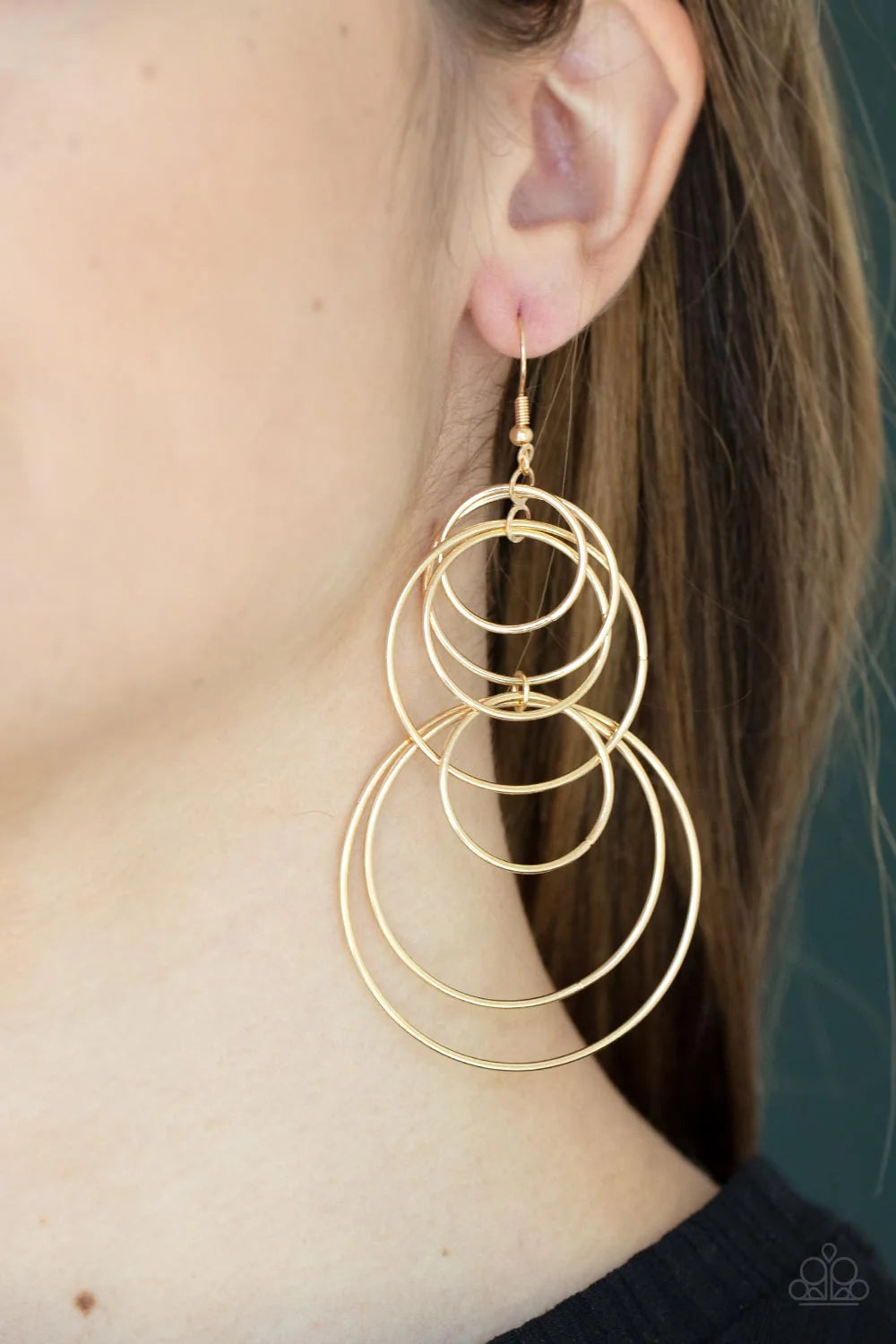 Paparazzi Earrings - I Feel Dizzy= - Gold - E2014A