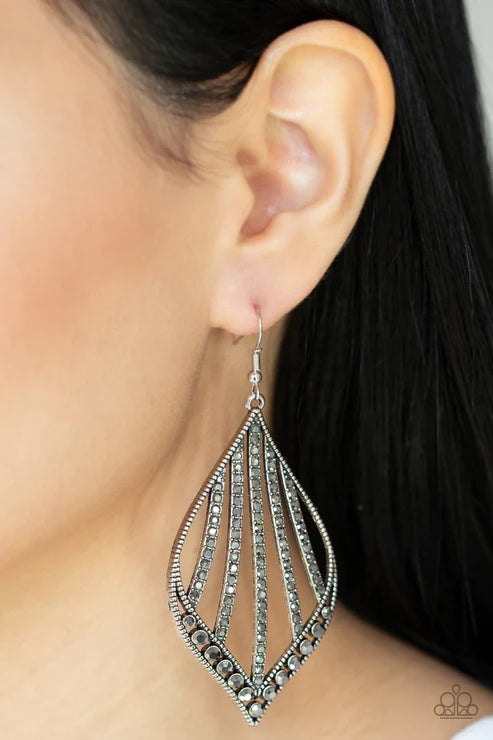 Paparazzi Earrings - Showcase Sparkle - Silver