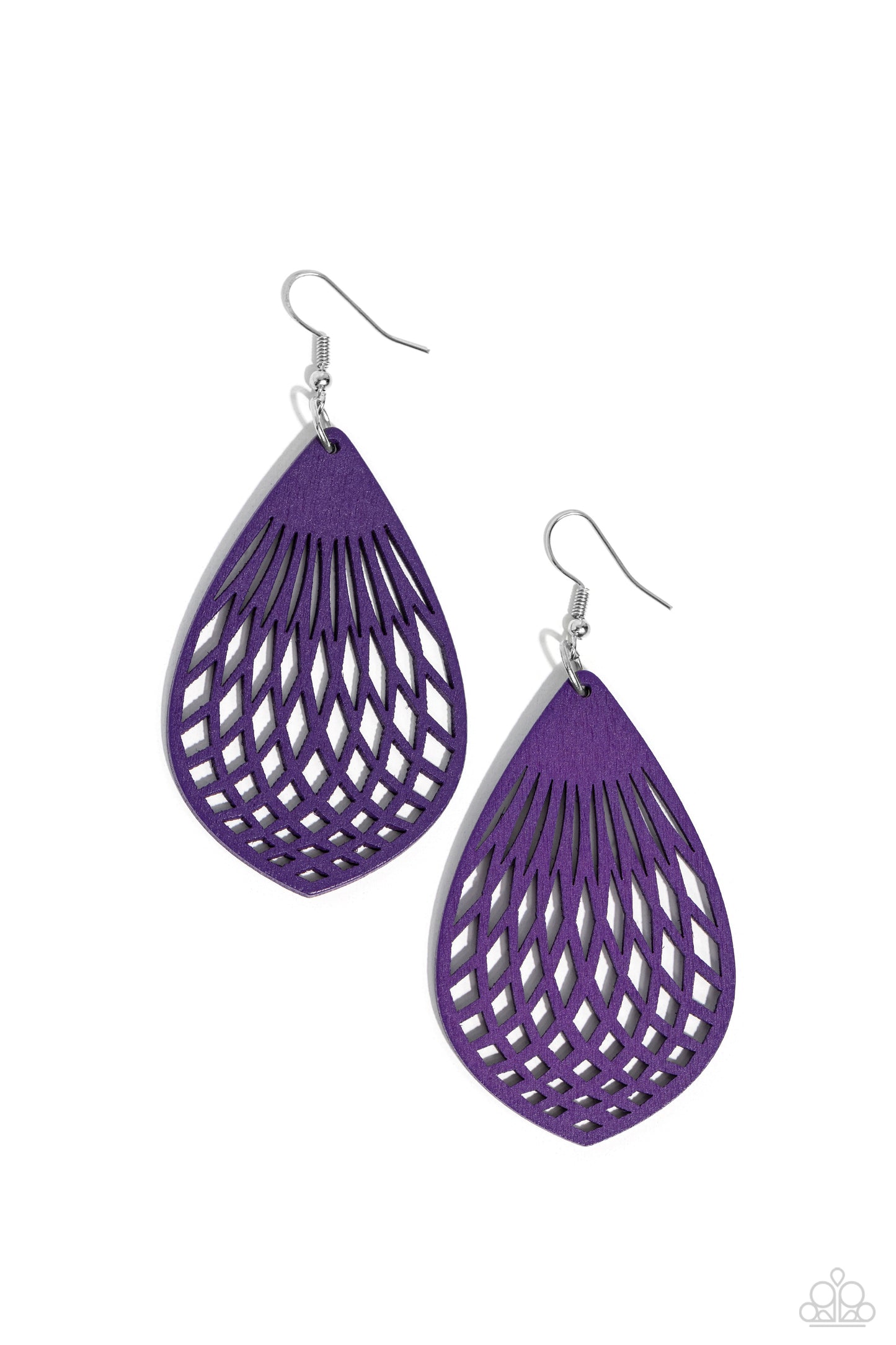 Paparazzi Earrings - Caribbean Coral - Purple