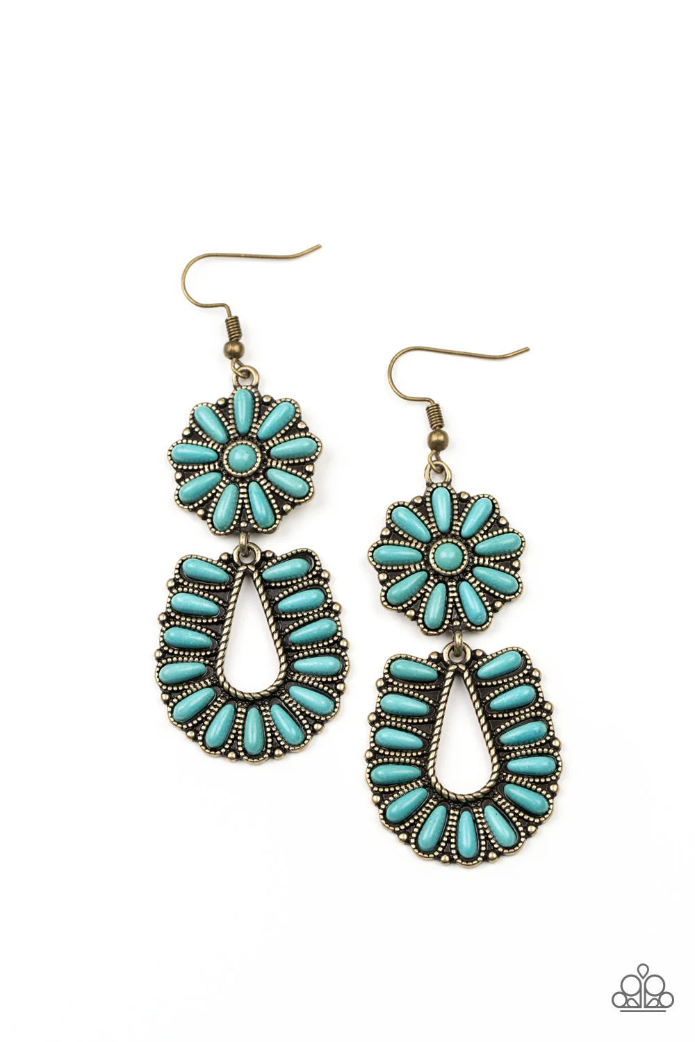 Paparazzi Earrings - Badlands Eden - Brass - E1854