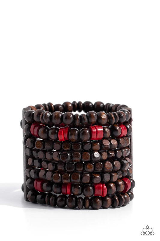 Paparazzi Bracelets - Tropical Time Zone - Red