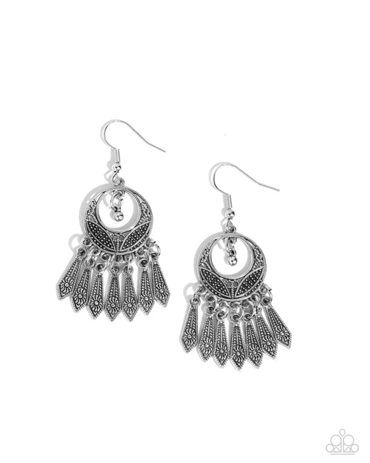 Paparazzi Earrings - PRAIRIE For Me - Silver