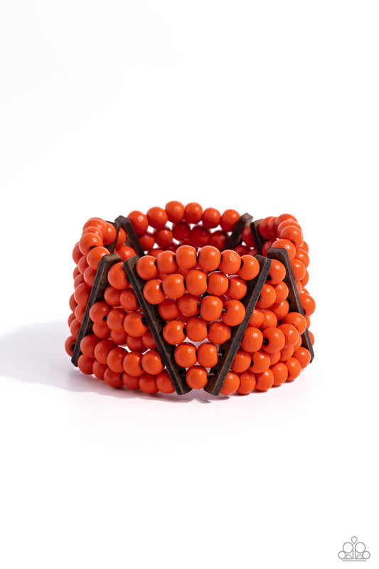 Paparazzi Bracelets - Way Off Tropic - Orange
