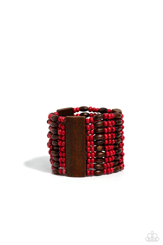 Paparazzi Bracelets - Tropical Takeover - Red