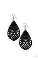 Paparazzi Earrings - Caribbean Coral - Black
