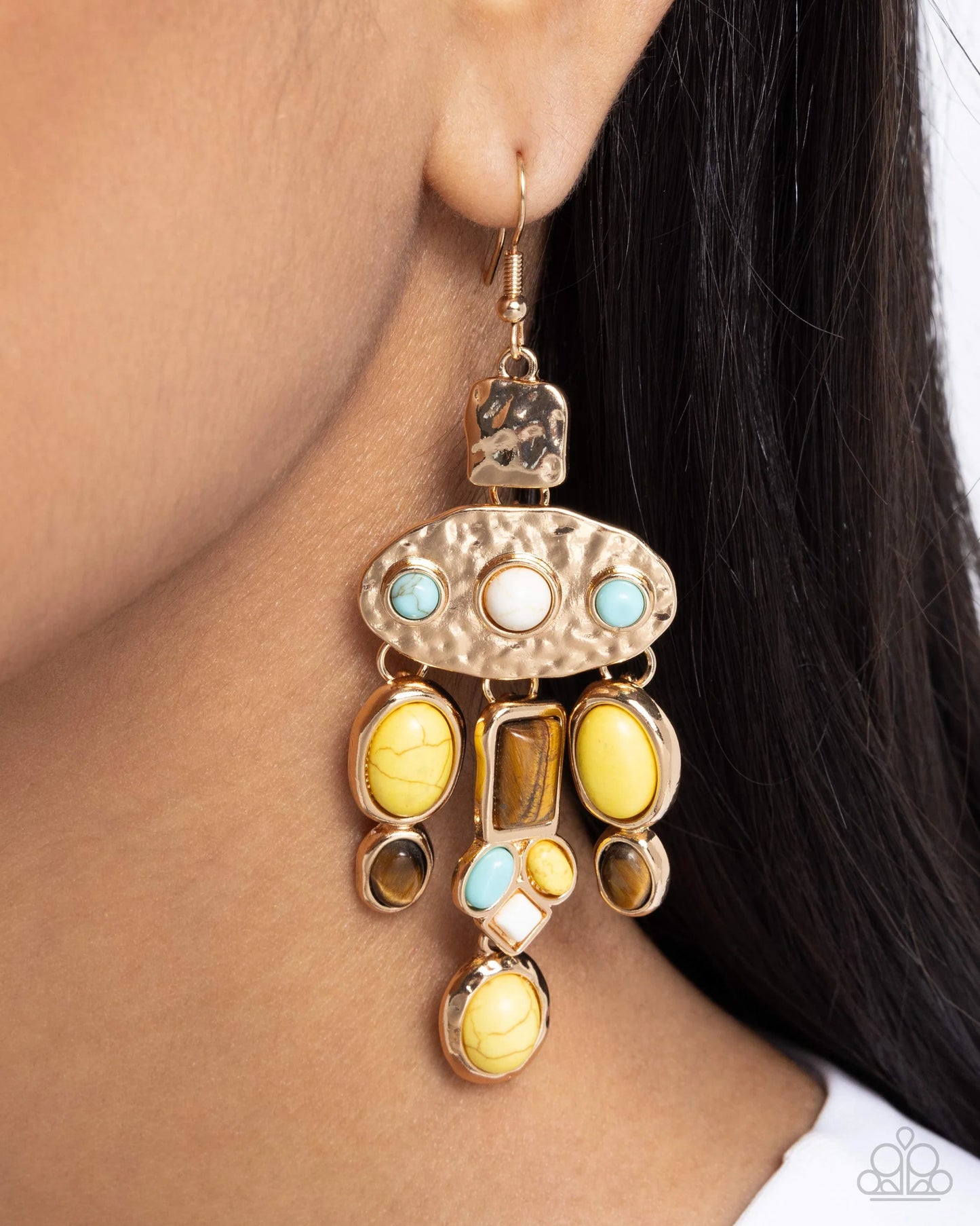 Paparazzi PREORDER Earrings - Inspired Interval - Yellow