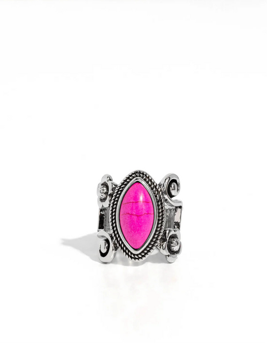 Paparazzi Rings - Flower Swirl - Pink