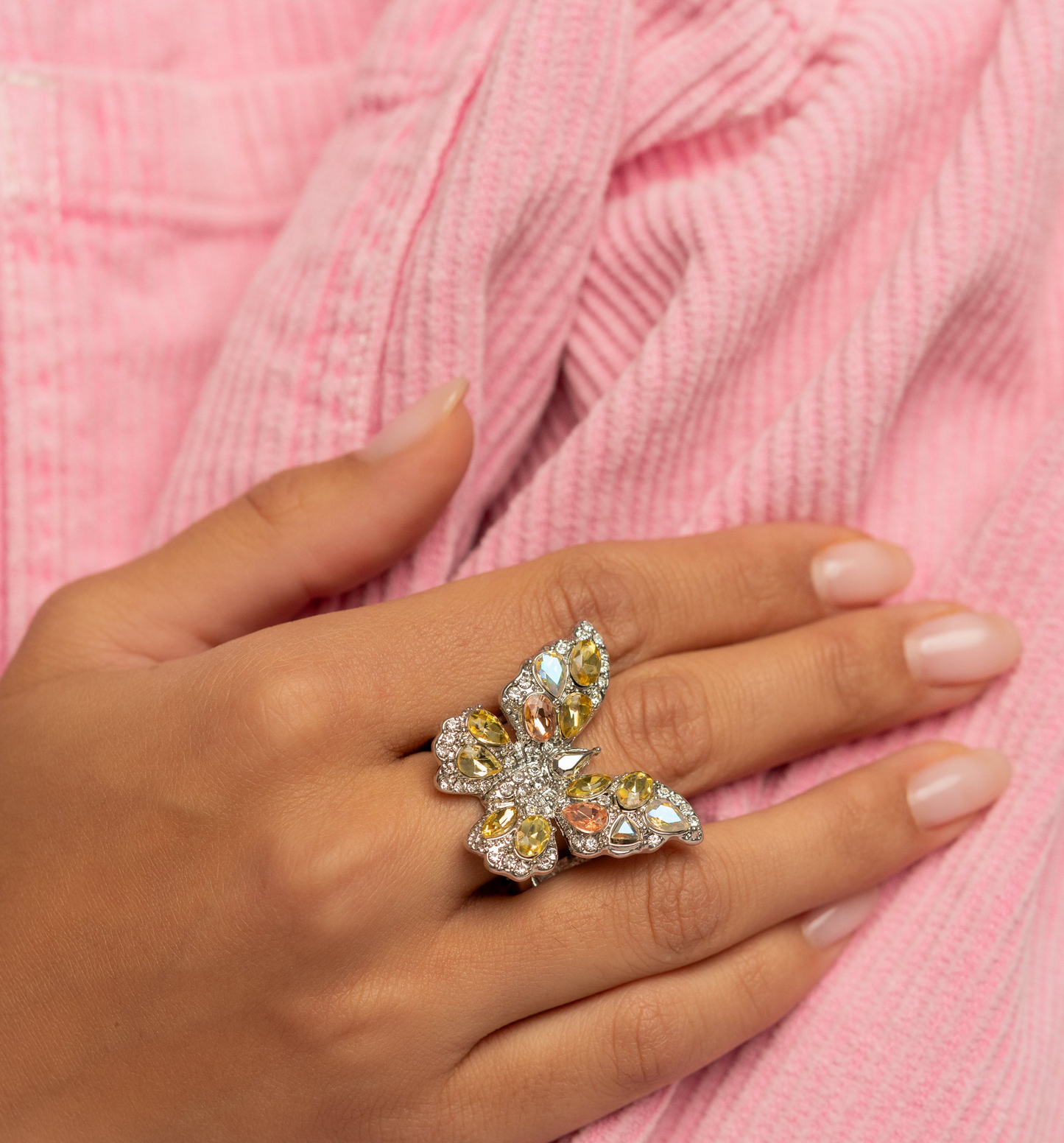 Paparazzi Rings - Aerial Admittance - Yellow