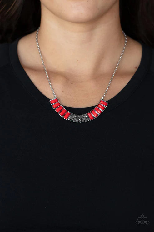 Paparazzi Necklaces - Coup de Mane - Red