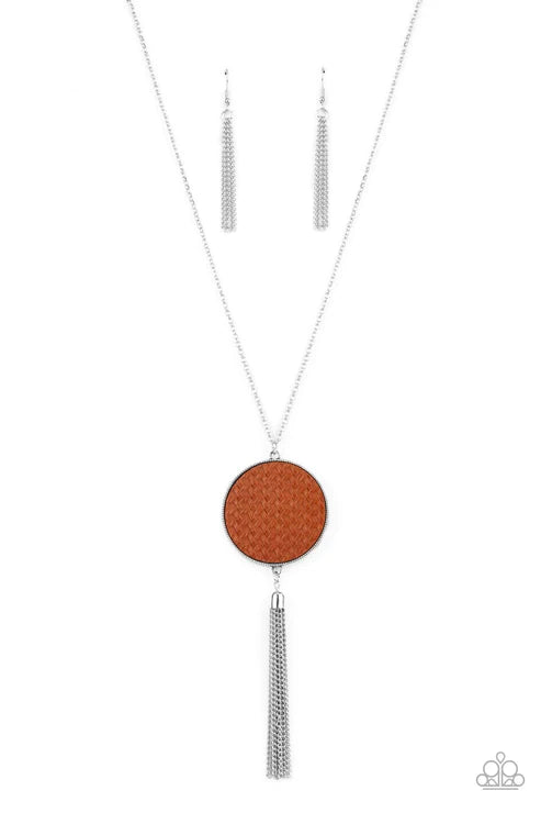 Paparazzi Necklaces - Wondrously Woven - Brown