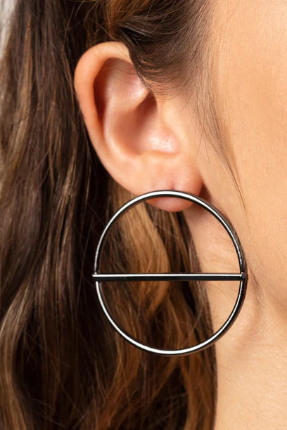 Paparazzi Earrings - Dynamic Diameter - Black