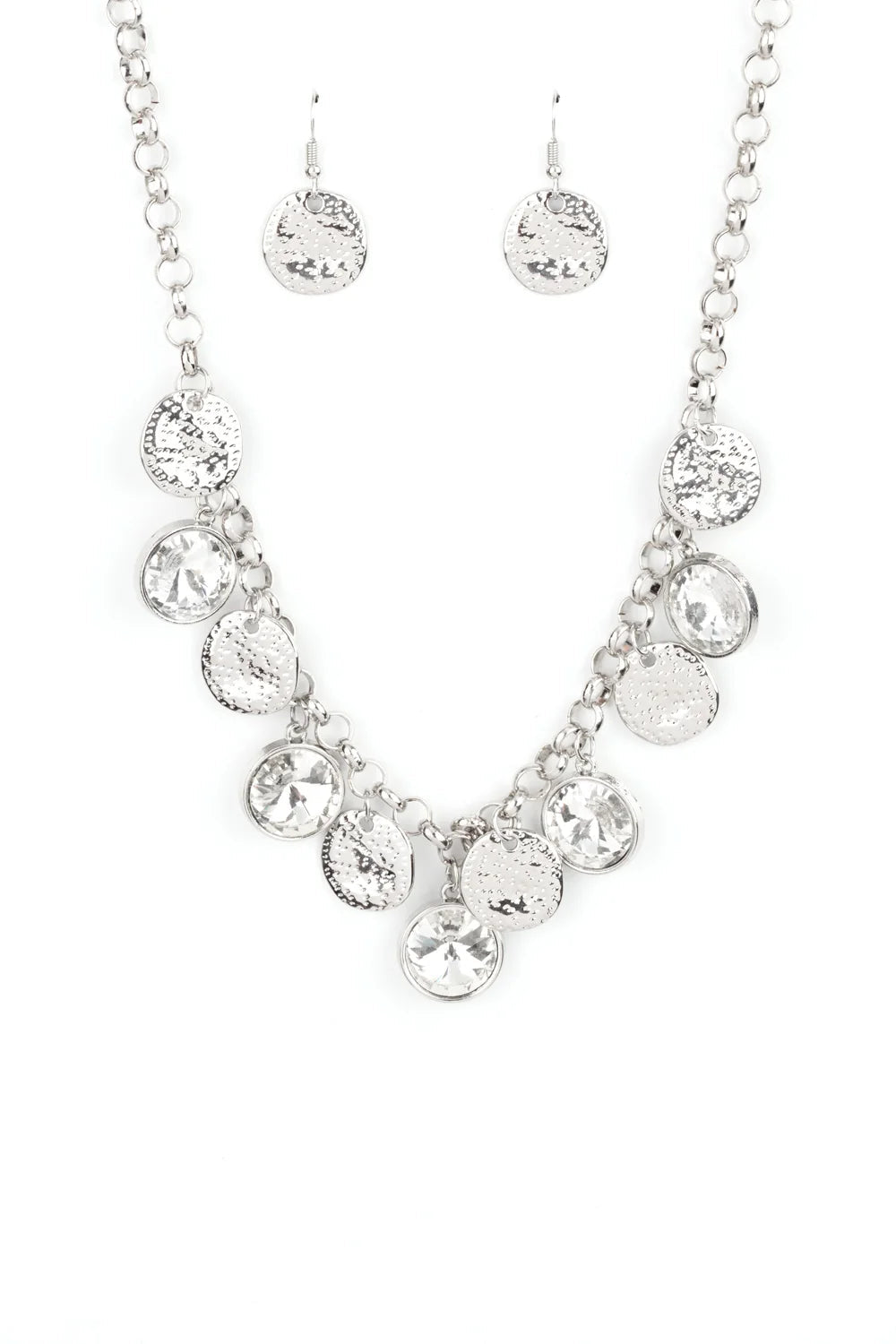 Paparazzi Necklaces - Spot on Sparkle - White