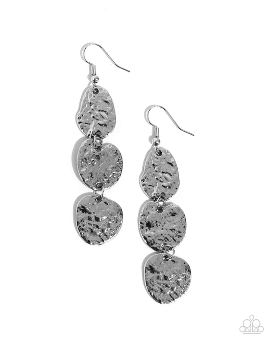 Paparazzi Earrings - Ancient Archive - Silver