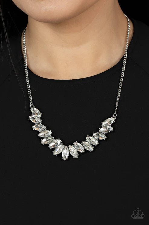 Paparazzi Necklaces - Galaxy Game-Changer - White