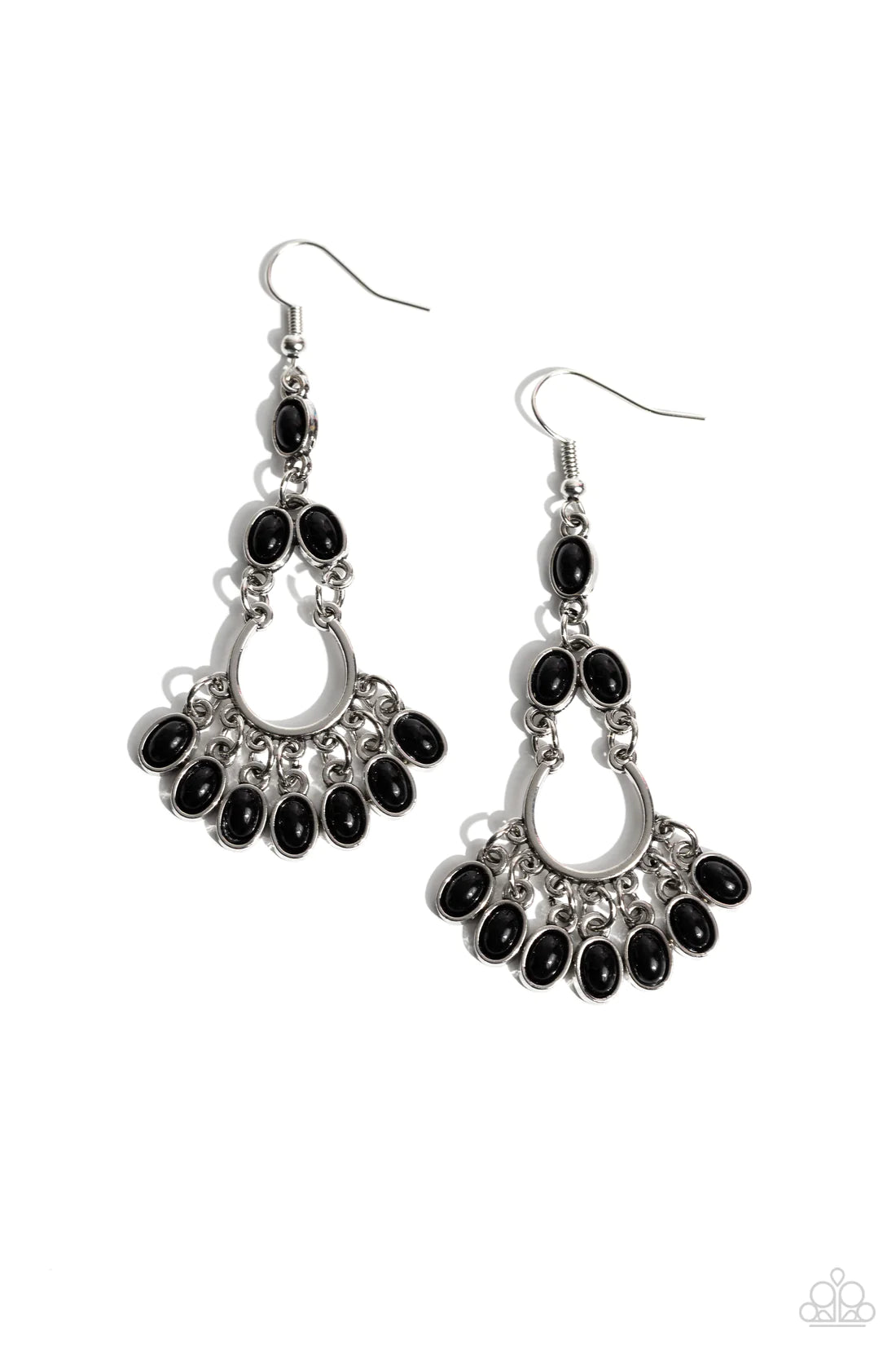 Paparazzi Earrings - Girly Girl Getup - Black