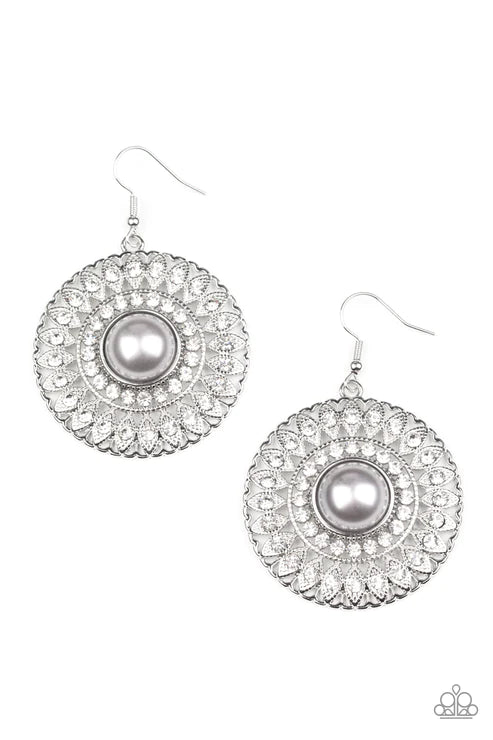 Paparazzi Earrings - Glorified Ritz -Silver