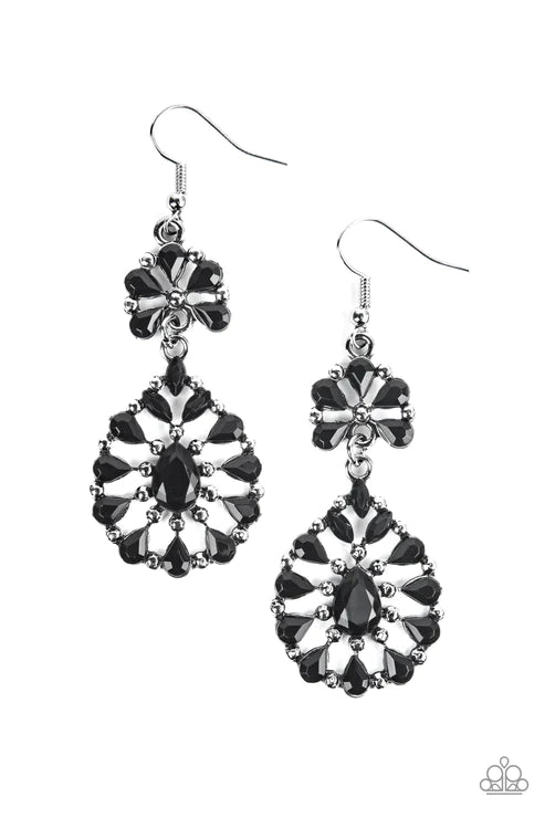 Paparazzi Earrings - Posh Palooza - Black