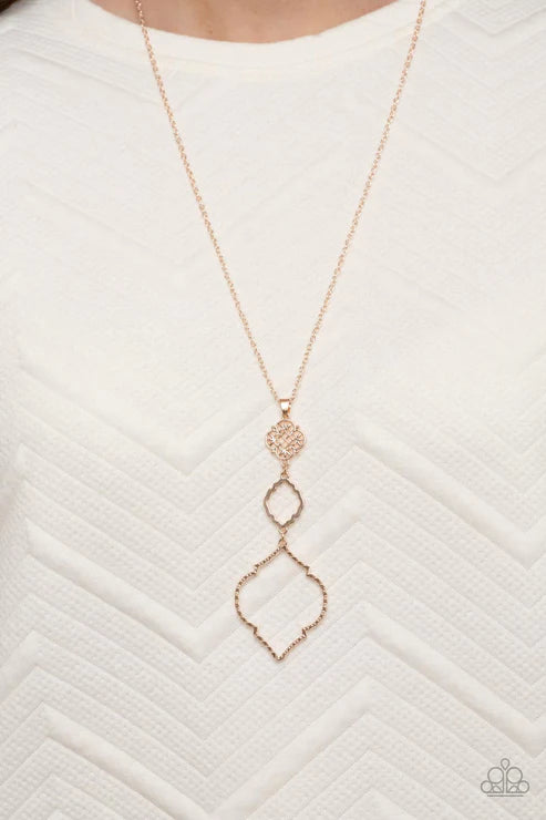 Paparazzi Necklaces - Marrakesh Mystery - Rose Gold