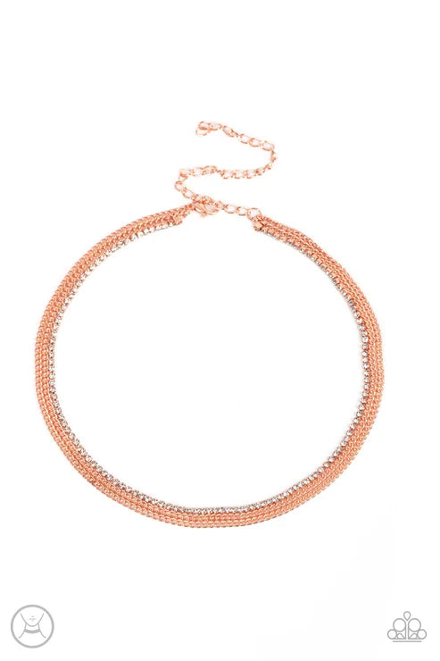 Paparazzi Necklaces - Glitzy Gusto - Copper