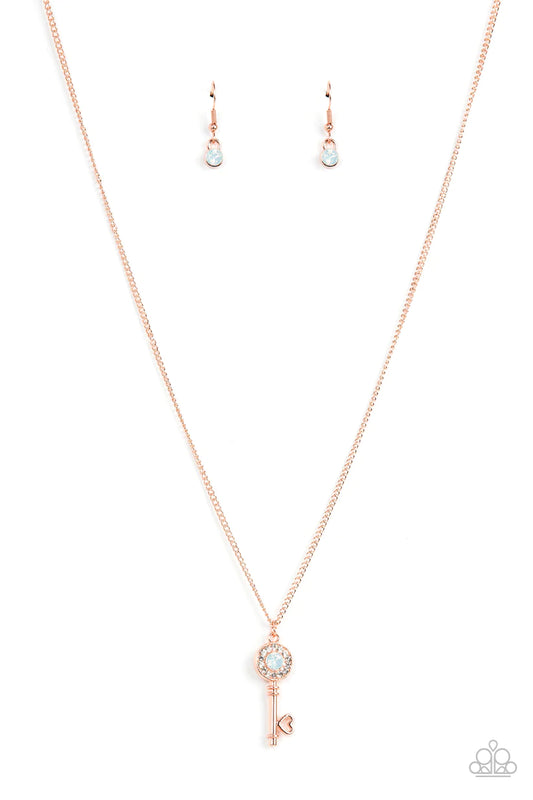 Paparazzi Necklaces - Prized Key Player - Copper