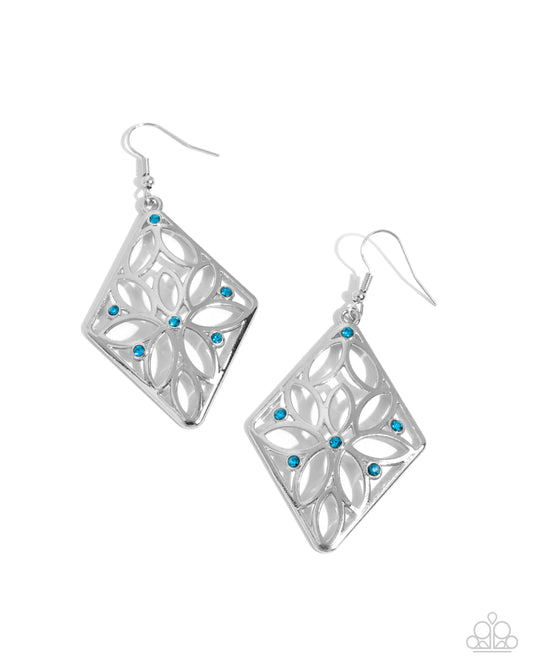 Paparazzi PREORDER Earrings - Pumped Up Posies - Blue