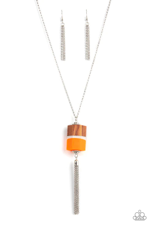 Paparazzi Necklaces - Reel It In - Orange