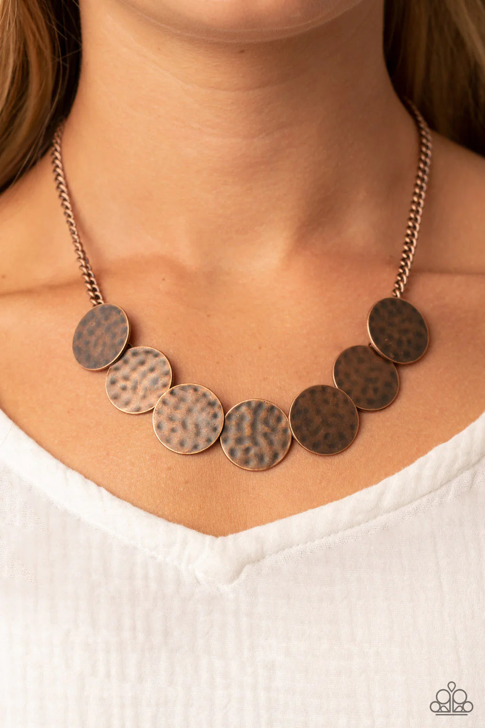 Paparazzi Necklaces - Flip a Coin - Copper