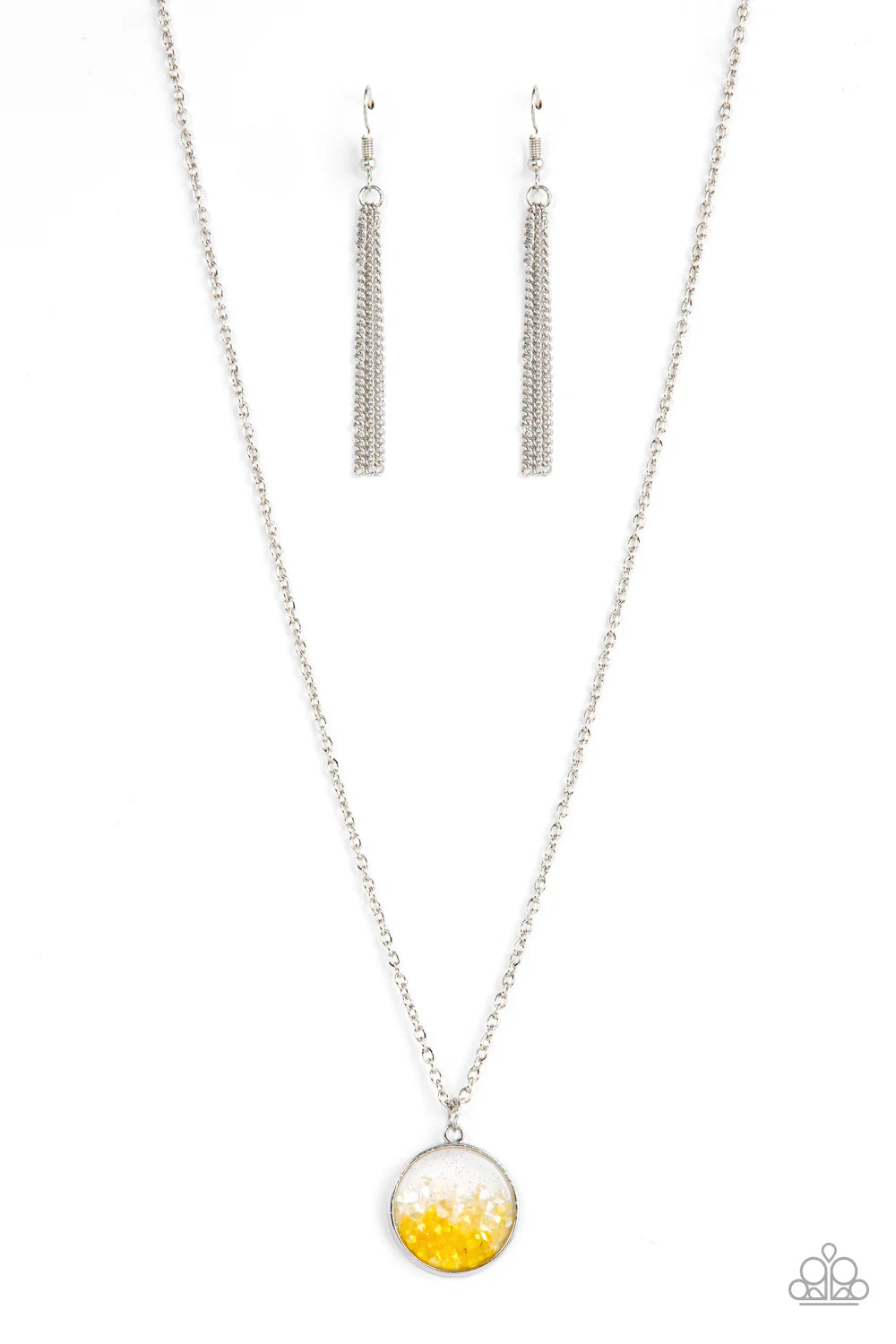 Paparazzi Necklaces - Completely Crushed - Yellow