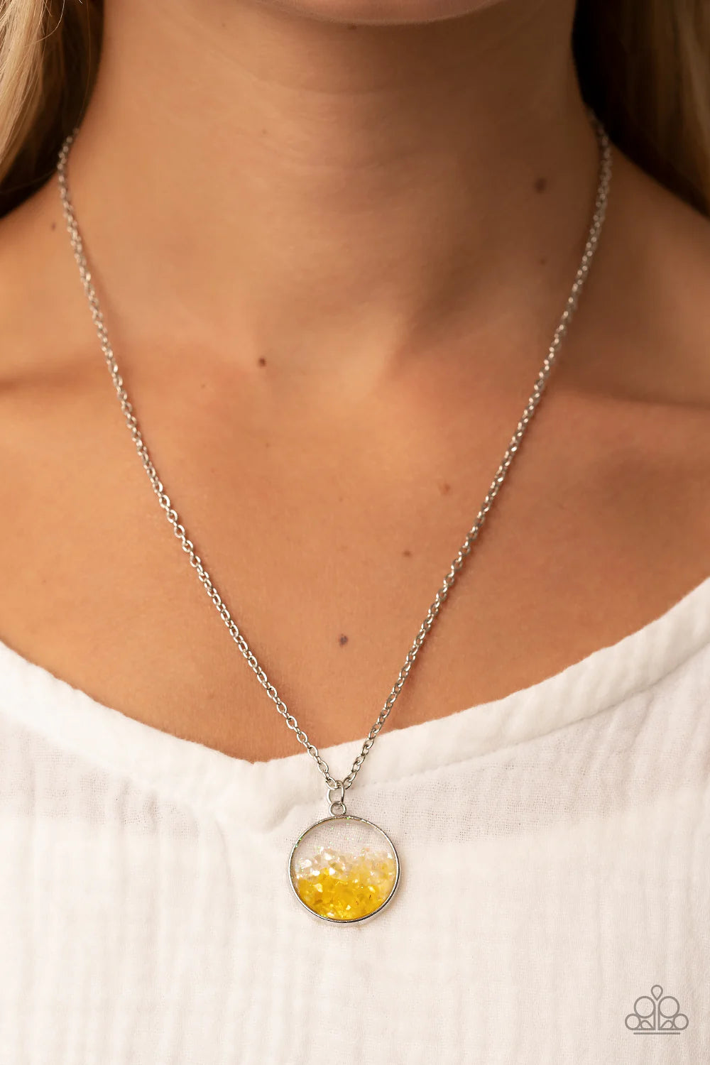 Paparazzi Necklaces - Completely Crushed - Yellow